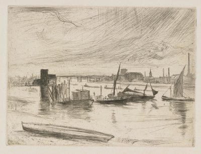 Battersea Dawn Cadogan Pier, 1863. od James Abbott McNeill Whistler