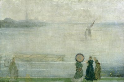 Battersea Reach z Lindsey Houses, kolem 1864-71 od James Abbott McNeill Whistler