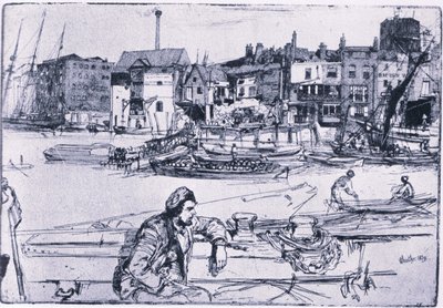 Přístaviště Black Lion Wharf (barevné lito) od James Abbott McNeill Whistler