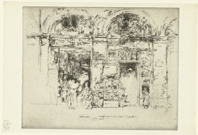 Květinářství Slunečnice, Rue des Beaux-Arts od James Abbott McNeill Whistler