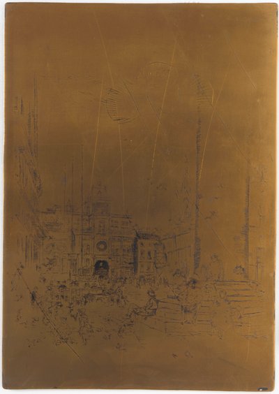 Zrušená tisková deska pro Piazzetta, 1879-1880. od James Abbott McNeill Whistler