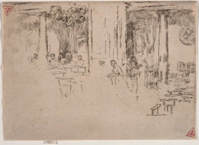 Kostel, Brusel. od James Abbott McNeill Whistler