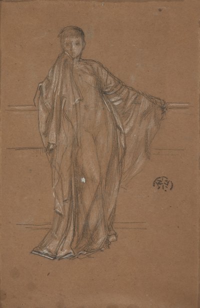 Zahalená postava u zábradlí, 1868-1870. od James Abbott McNeill Whistler