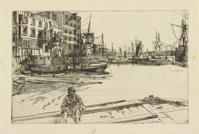 Eagle Wharf Tyzac Whiteley and Co., 1859. od James Abbott McNeill Whistler
