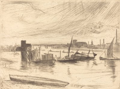 Brzy ráno, Battersea, 1861. od James Abbott McNeill Whistler