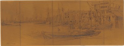 Leptací deska: Thames Warehouses, 1859. od James Abbott McNeill Whistler