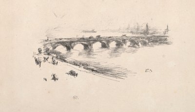 Večer, Malý most Waterloo, 1896. od James Abbott McNeill Whistler