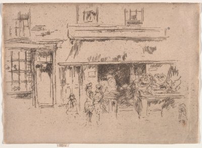 Exeterská ulice. od James Abbott McNeill Whistler