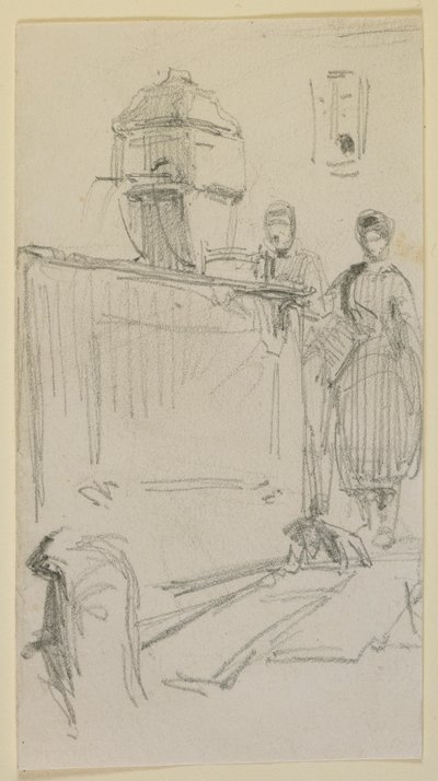 Postavy u fontány, 1858. od James Abbott McNeill Whistler