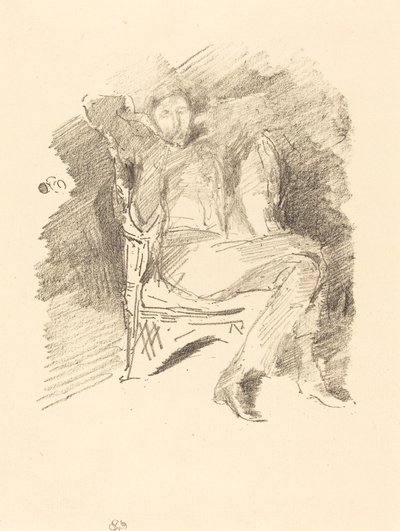 Firelight: Joseph Pennell, č. 1, 1896. od James Abbott McNeill Whistler