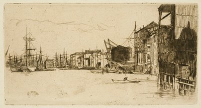 Free Trade Wharf v Londýně od James Abbott McNeill Whistler