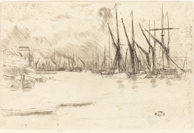 Od Pickle-Herring Stairs, c. 1878. od James Abbott McNeill Whistler