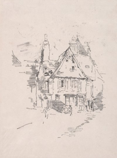 Sedlové střechy, Vitré, 1893. od James Abbott McNeill Whistler