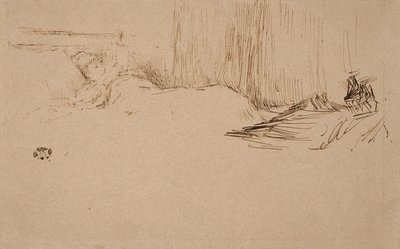Dívka čtoucí v posteli, kolem roku 1882 od James Abbott McNeill Whistler