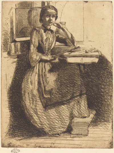 Gretchen v Heidelbergu, 1858. od James Abbott McNeill Whistler