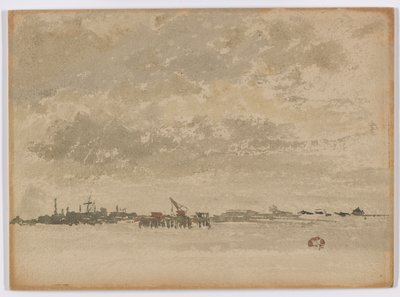 Šedá a stříbrná – Purfleet, 1881-1883. od James Abbott McNeill Whistler