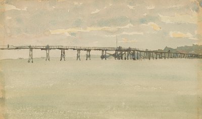 Šedá a stříbrná - Pier, Southend, 1882-1883. od James Abbott McNeill Whistler