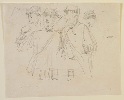 Skupina čtyř mužů, 1858. od James Abbott McNeill Whistler