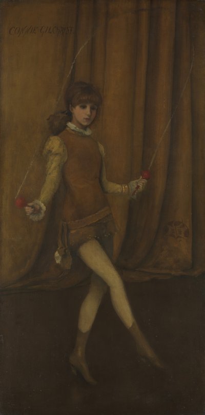 Harmonie ve žluté a zlaté: The Gold GirlConnie Gilchrist, ca. 1876-77. od James Abbott McNeill Whistler
