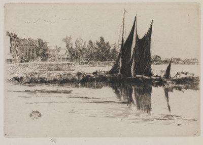 Hurlingham, 1859 (lept na papíře) od James Abbott McNeill Whistler
