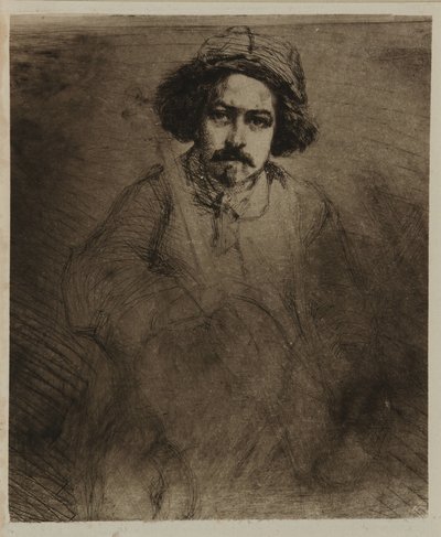 J. Becquet, sochař, 1859. od James Abbott McNeill Whistler
