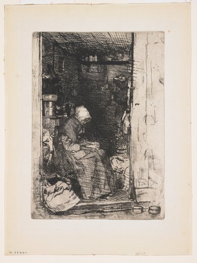 Stará hadrářka z Dvanácti leptů podle přírody od James Abbott McNeill Whistler
