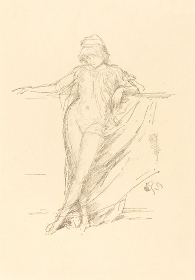 Malá zahalená postava, Naklánějící se, 1893. od James Abbott McNeill Whistler