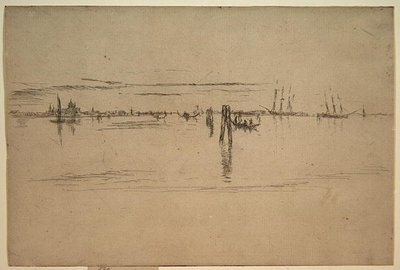 Long Lagoon, cca 1879-80 (lept a uhlíkový inkoust na papíře) od James Abbott McNeill Whistler