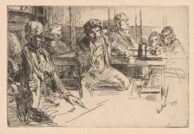 Dlouhoprsťák, 1859 (lept a suchá jehla na křídovém papíře) od James Abbott McNeill Whistler