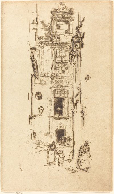 Radnice, Loches, 1888. od James Abbott McNeill Whistler