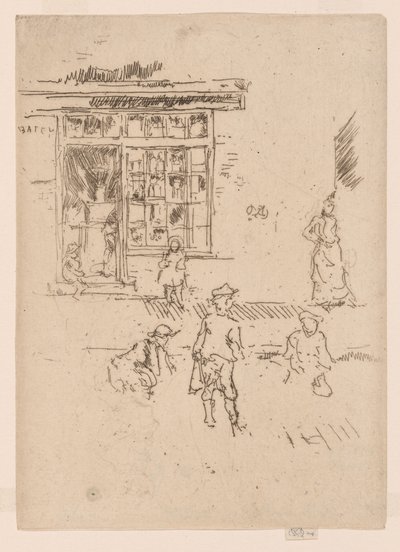Mramory, asi 1886-88 (lept; tuš na papíře) od James Abbott McNeill Whistler
