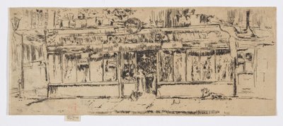 Marchand de Vin, Paříž, asi 1892-93 (lept; tuš na papíře) od James Abbott McNeill Whistler