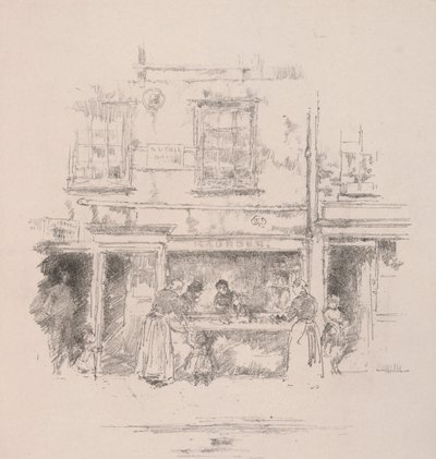 Maunders Fish Shop, Chelsea, 1890. od James Abbott McNeill Whistler