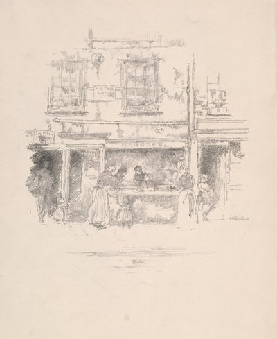 Maunders Fish Shop, Chelsea, 1890. od James Abbott McNeill Whistler