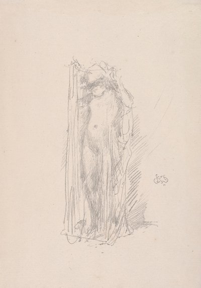 Model Draping, 1890. od James Abbott McNeill Whistler