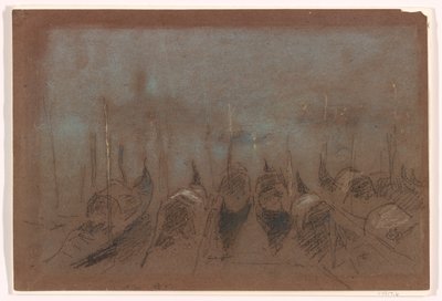 Nocturne, San Giorgio, 1880 (křída na šedohnědém papíře) od James Abbott McNeill Whistler