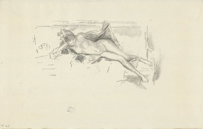 Nahá modelka ležící od James Abbott McNeill Whistler