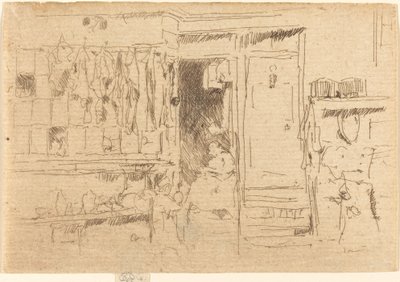 Obchod se starým oblečením, No.I, c. 18841886. od James Abbott McNeill Whistler