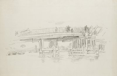 Old Battersea Bridge, 1879, publikoval 1887 od James Abbott McNeill Whistler
