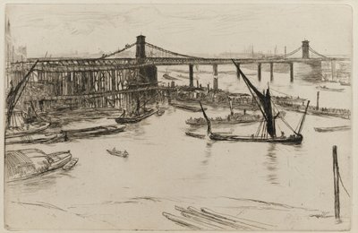 Old Hungerford Bridge, 1861. od James Abbott McNeill Whistler
