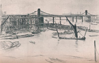 Old Hungerford Bridge, 1861, 1903 od James Abbott McNeill Whistler
