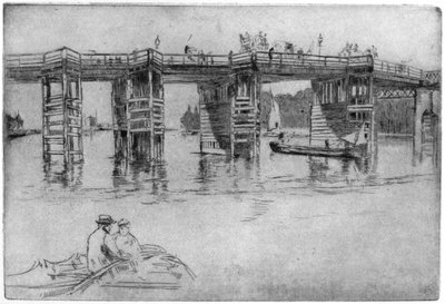 Old Putney Bridge, 1879 1904. od James Abbott McNeill Whistler