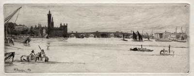 Old Westminster Bridge, 1871. od James Abbott McNeill Whistler