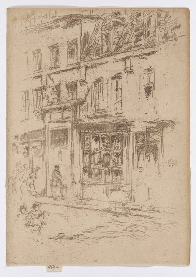 Petite Rue au Beurre, Brusel od James Abbott McNeill Whistler