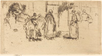 Drůbeží trh, Loches, 1888. od James Abbott McNeill Whistler