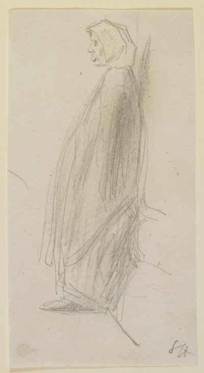 Profilová skica stojící staré ženy, 1858. od James Abbott McNeill Whistler