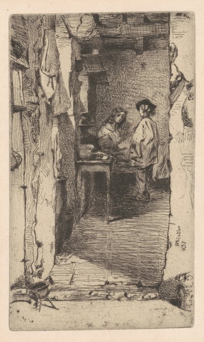 Rag Pickers, Mouffetard Quarter, Paříž, 1858. od James Abbott McNeill Whistler