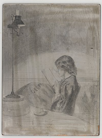 Reading by Lamplight, 1858. od James Abbott McNeill Whistler