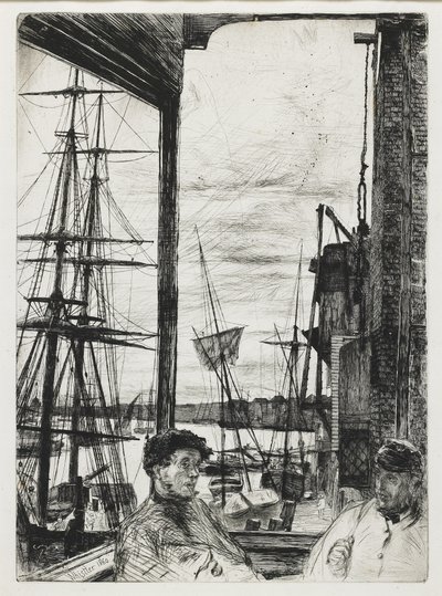 Rotherhithe z „Šestnáct leptů scén na Temži a další předměty“ od James Abbott McNeill Whistler