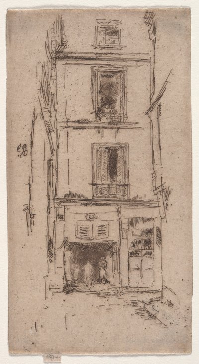 Rue des Bons Enfants, Tours. od James Abbott McNeill Whistler